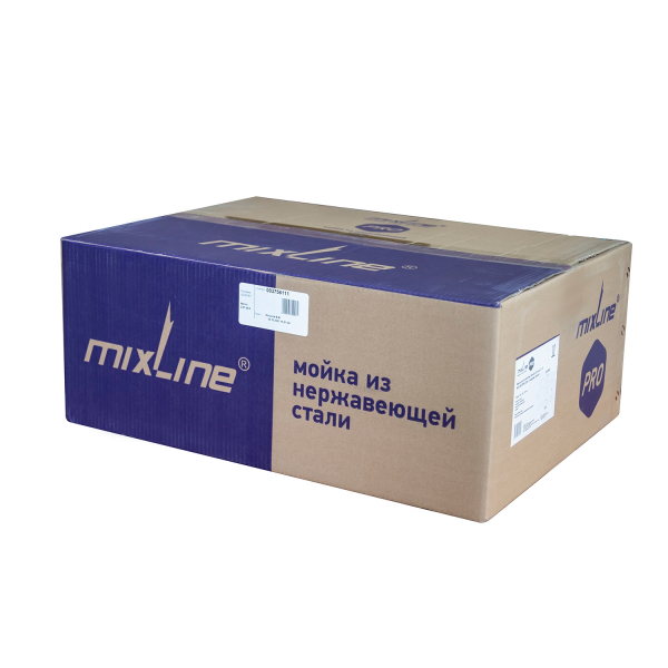 Мойка подст.монтаж 45х45 (3,0) вып 3 1/2  MIXLINE PRO 20см с сифоном (черный графит)