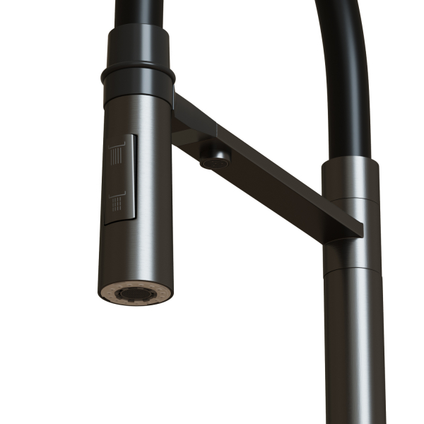 Смеситель для кухни 35k MIXLINE MLSS-0401BL черный гиб. излив магнит, подкл.к фильтру, ЧЕРНЫЙ ГРАФИТ